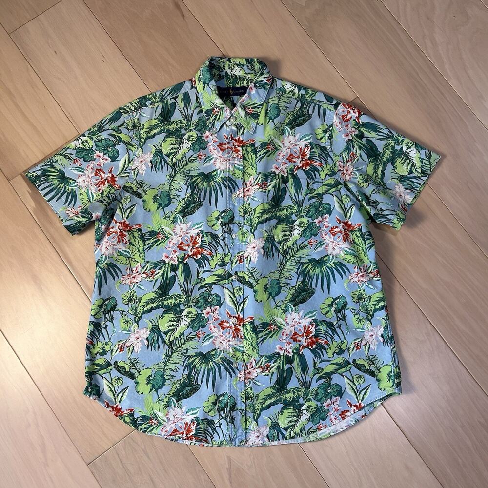 Polo Ralph Lauren Hawaiian Button Up Shirt Short Sleeve Men’s XL